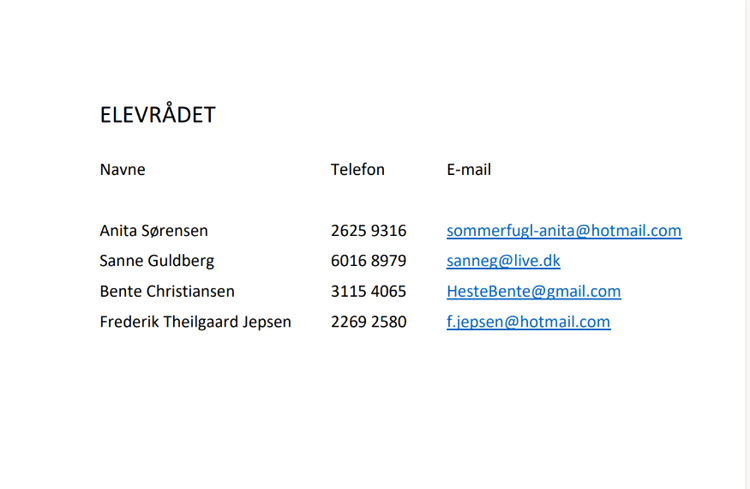 Elevråd MHS Kontakt